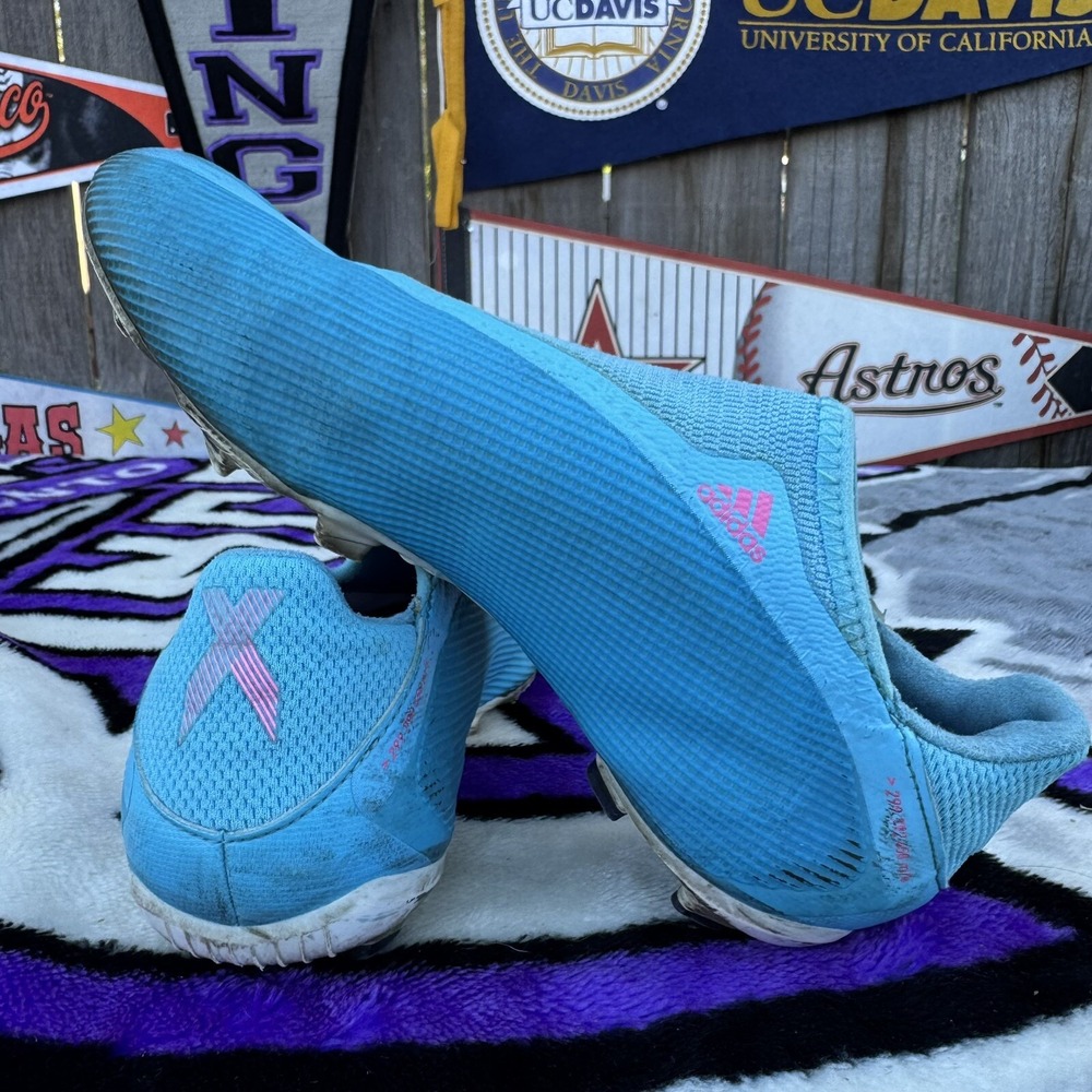 Size 5‎ - Adidas X Speedflow.3 FG Soccer Cleat Slip On Blue Pink Youth GW7497 - Picture 6 of 9